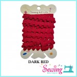 LACE - POM POM BALL-POLYESTER-2YD(BLACK, BROWN, DARK GREEN, DARK RED, LIGHT BLUE, PINK, PURPLE, RED, WHITE, YELLOW)